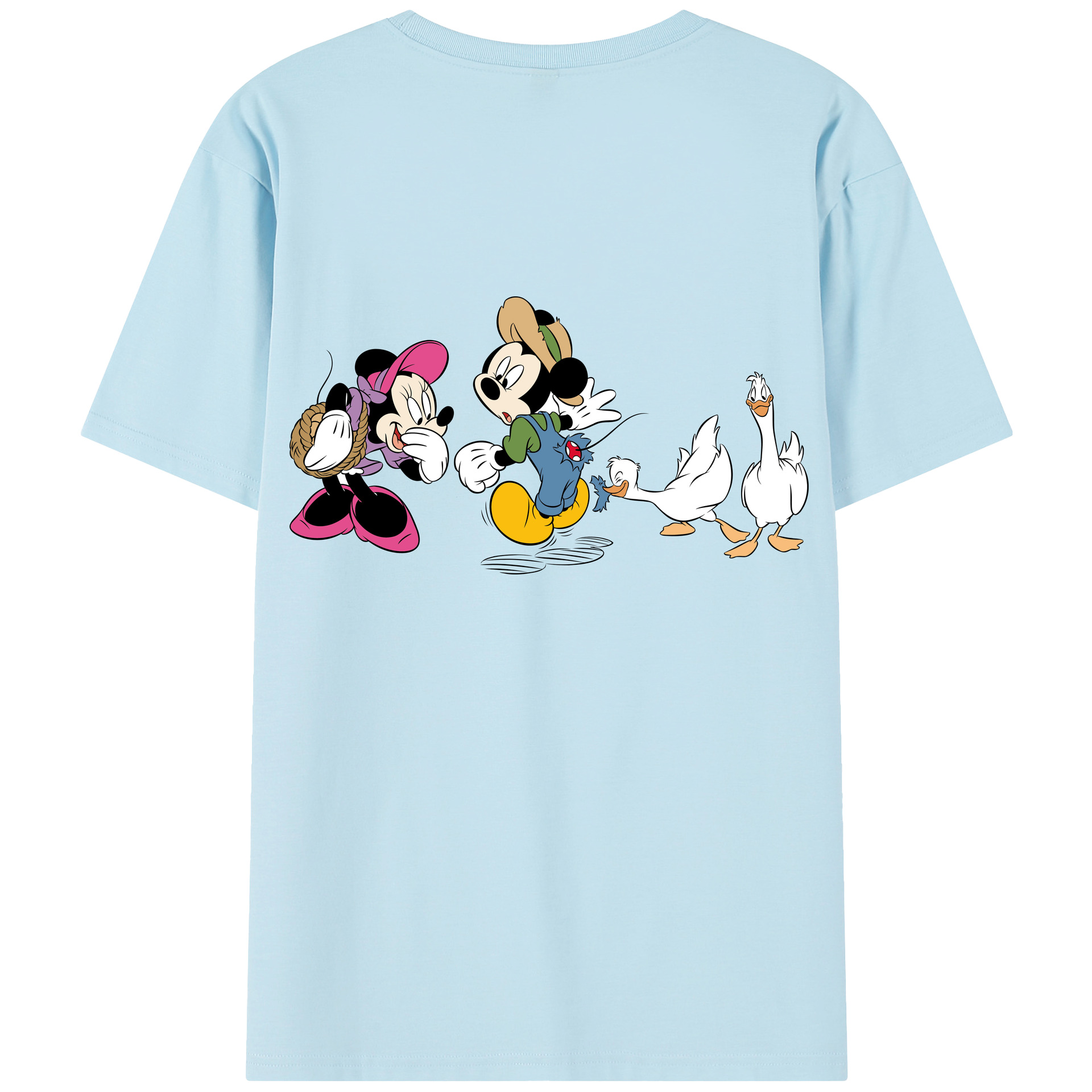（画像用） ミッキーマウス Mickey Mouse 綿100％半袖Tシャツ（背面プリント）